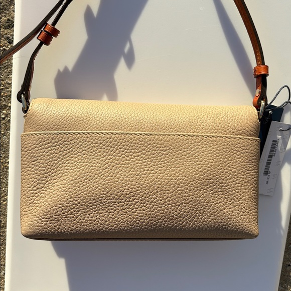 Dooney & Bourke Pebble Grain Becca Crossbody Taupe shoulder bag new NWT gold - Picture 11 of 16
